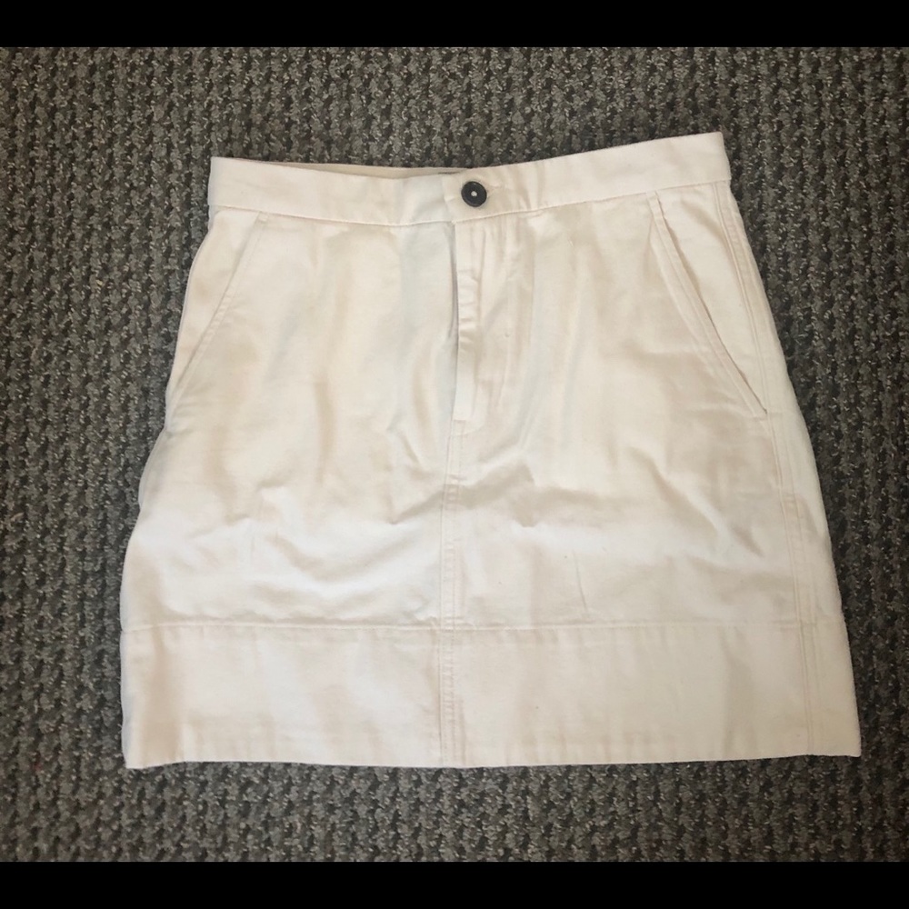 White, short skirt